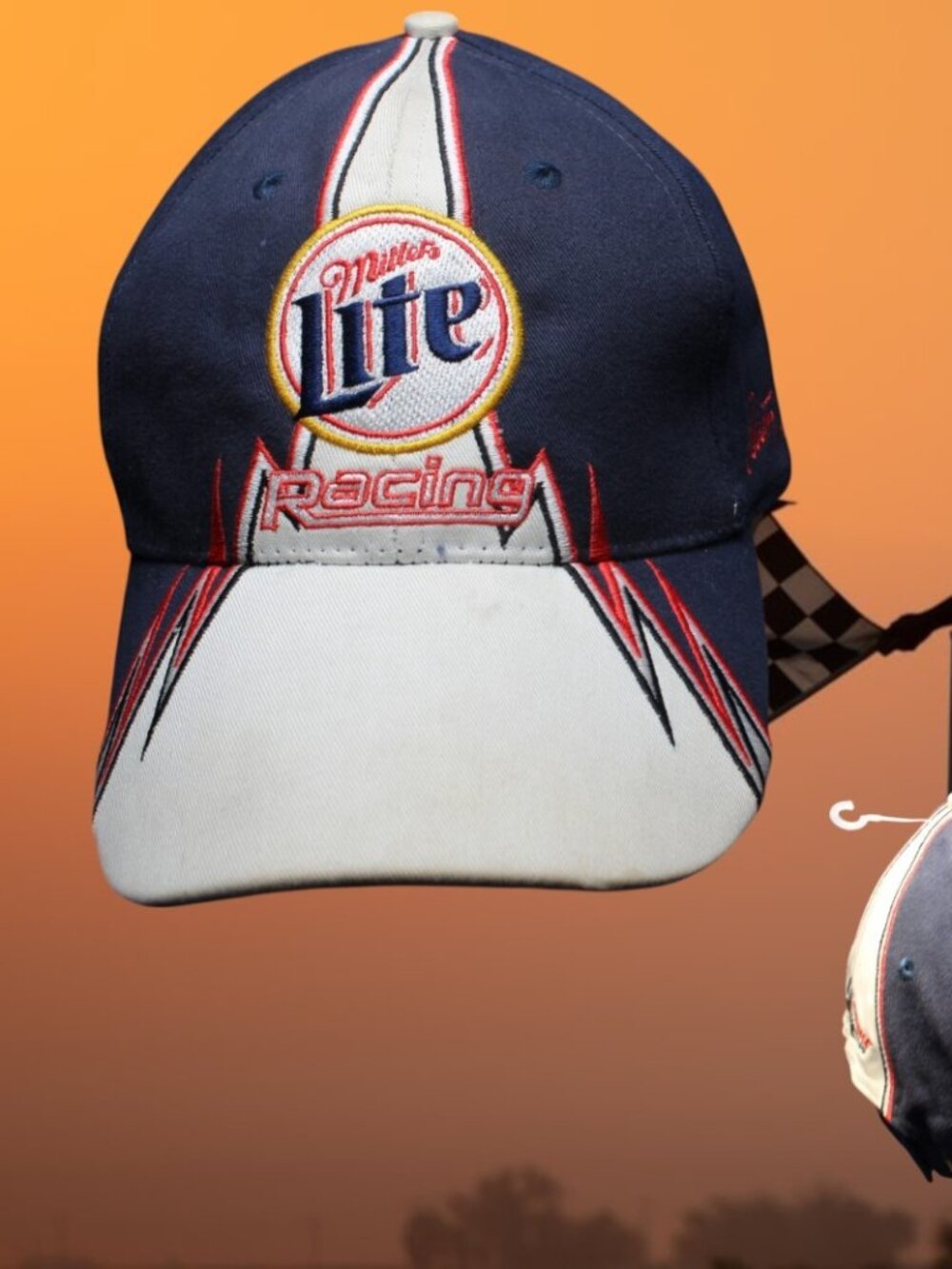 Vintage Rusty Wallace Hat CAP Strap Miller Lite Racing Chase Authentics NASCAR